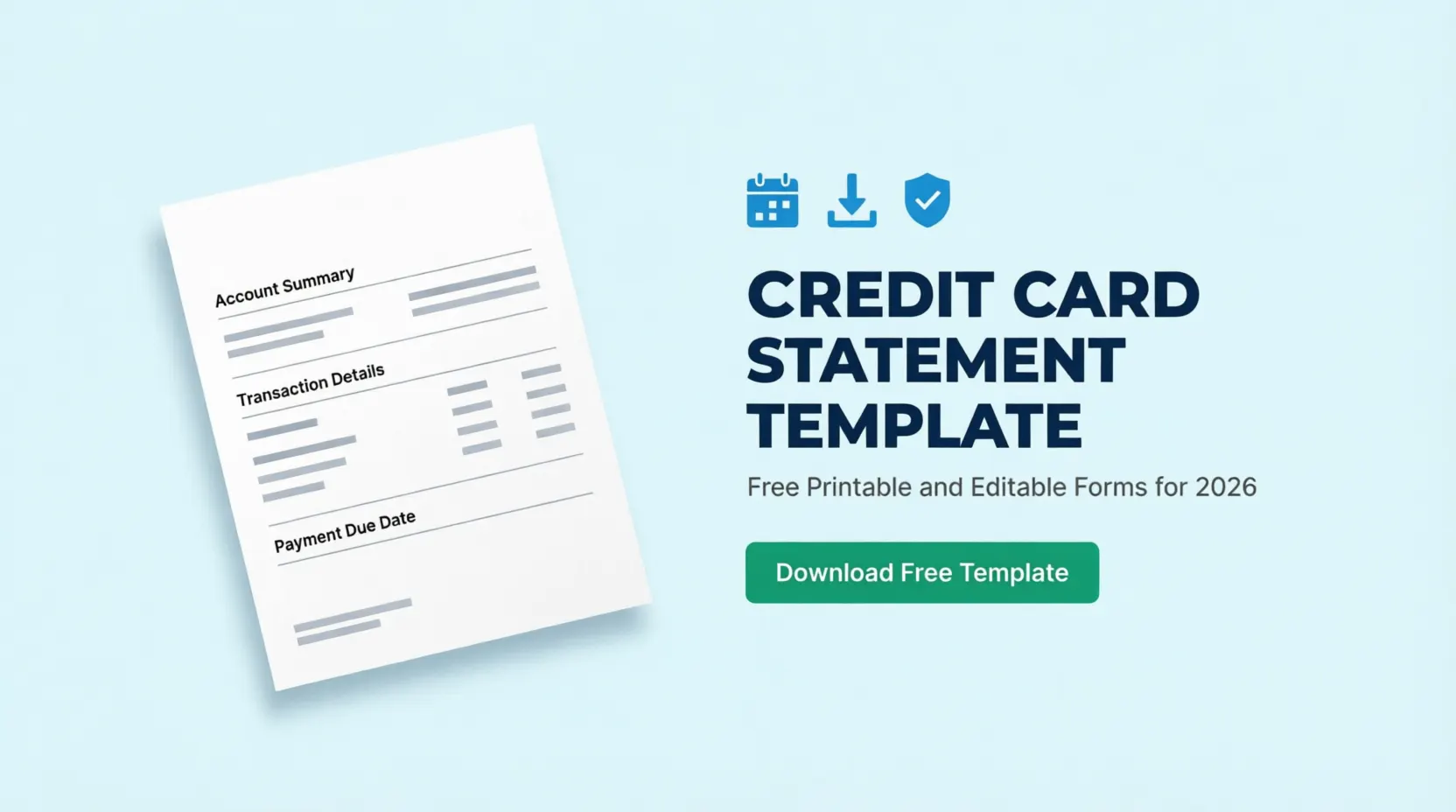 Free Credit Card Statement Templates | [Word & PDF]