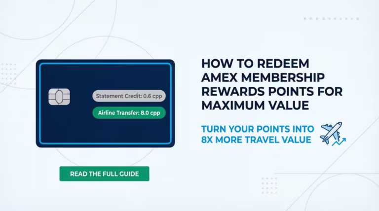 Amex Membership Rewards points redemption guide showing maximum travel value strategies