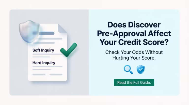 Discover pre-approval credit score impact explained with soft inquiry shield graphic