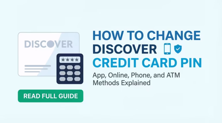 Person changing a Discover credit card PIN using a smartphone mobile app