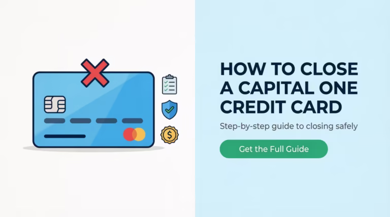 Step-by-step guide showing how to close a Capital One credit card safely