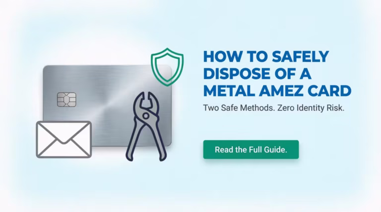A guide to safely disposing of a metal American Express card using two secure methods