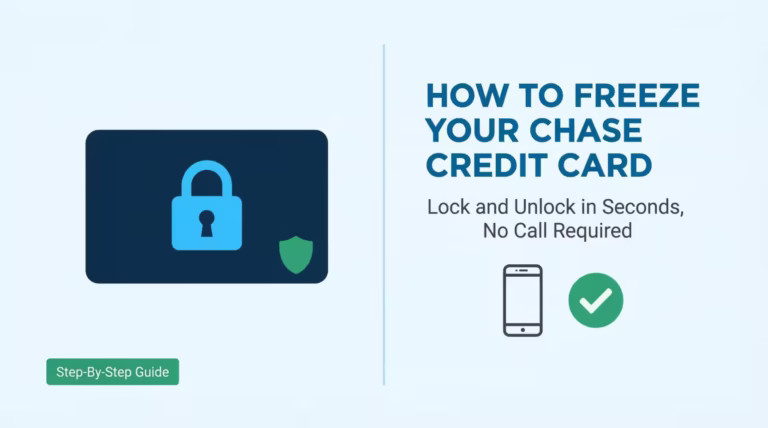 Step-by-step guide to freezing a Chase credit card using the mobile app