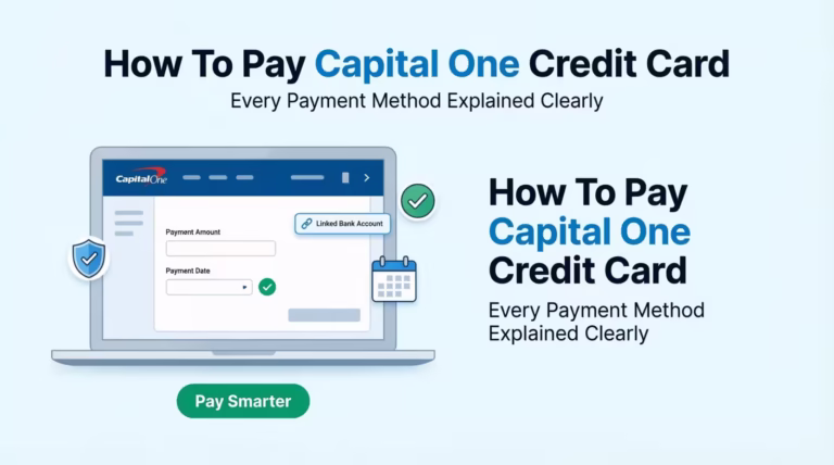 Capital One credit card payment dashboard with payment confirmation illustration