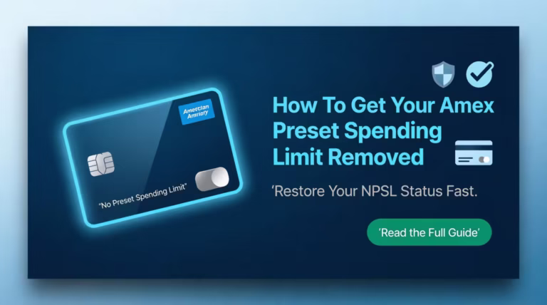 American Express charge card illustration showing how to remove a preset spending limit