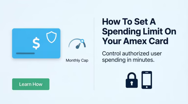Person setting a monthly spending limit on an Amex credit card account online