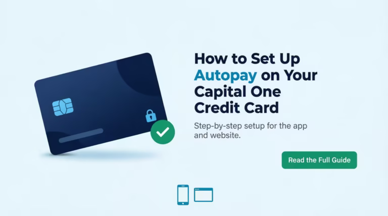 Step-by-step guide to setting up Capital One credit card autopay on app and website