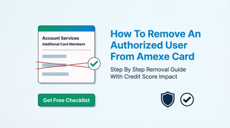 Illustration showing how to remove an authorized user from an Amex card account screen