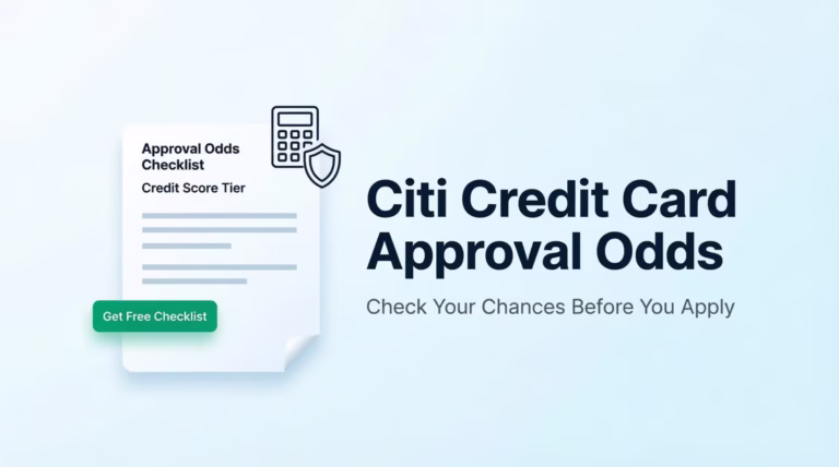Document checklist and credit card approval odds guide featured graphic with checkmark icon