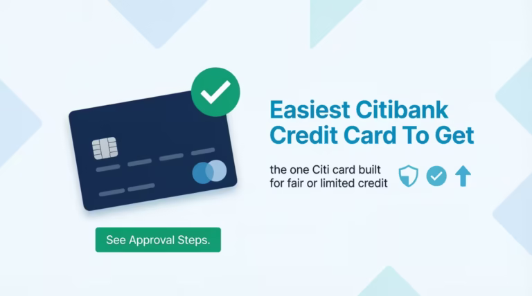 Secured Mastercard illustration representing the easiest Citibank credit card to get approved for