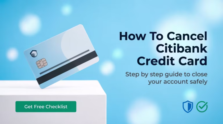 Guide showing how to cancel a Citibank credit card safely and correctly