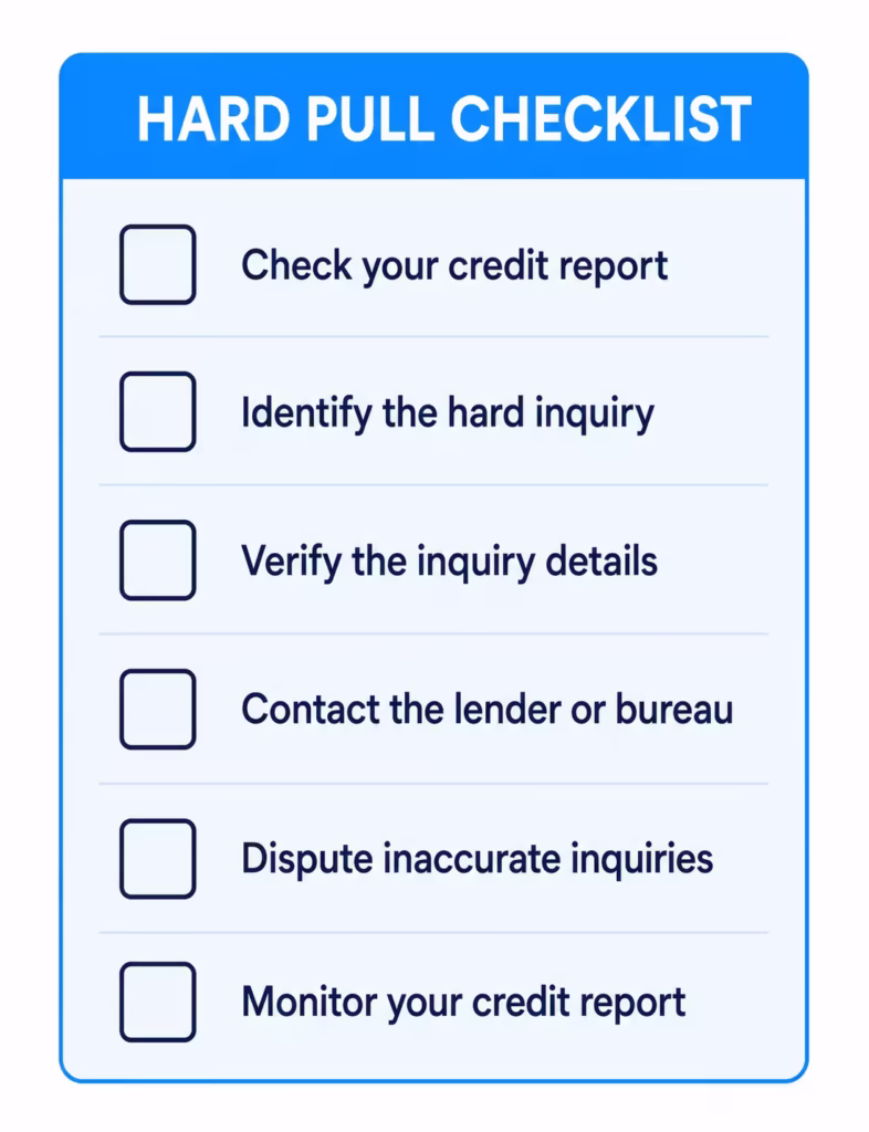 Checklist graphic listing steps to reduce the score impact of a new credit application