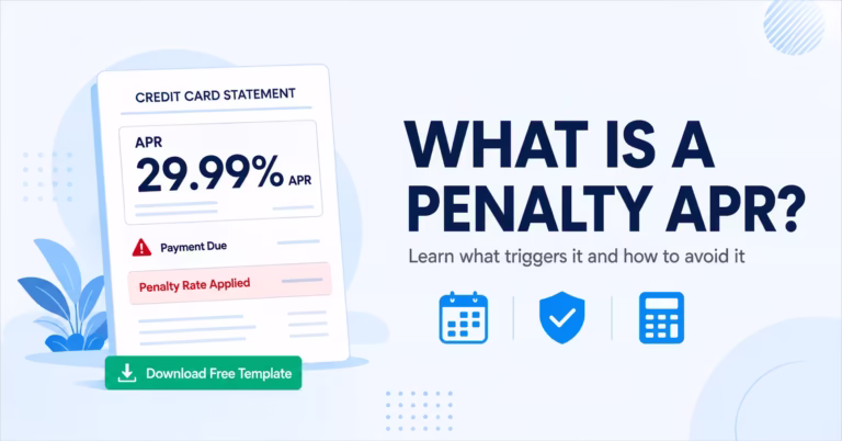 Illustration explaining what a penalty APR is and how it affects credit card interest rates