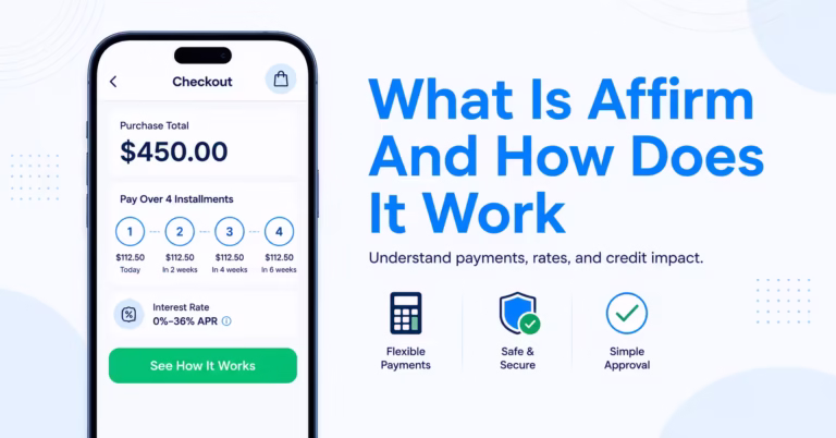 Smartphone checkout screen showing an installment payment plan for what is Affirm and how does it work