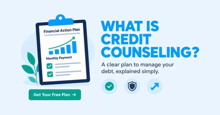 Clipboard with a financial action plan illustrating what credit counseling involves for debt management